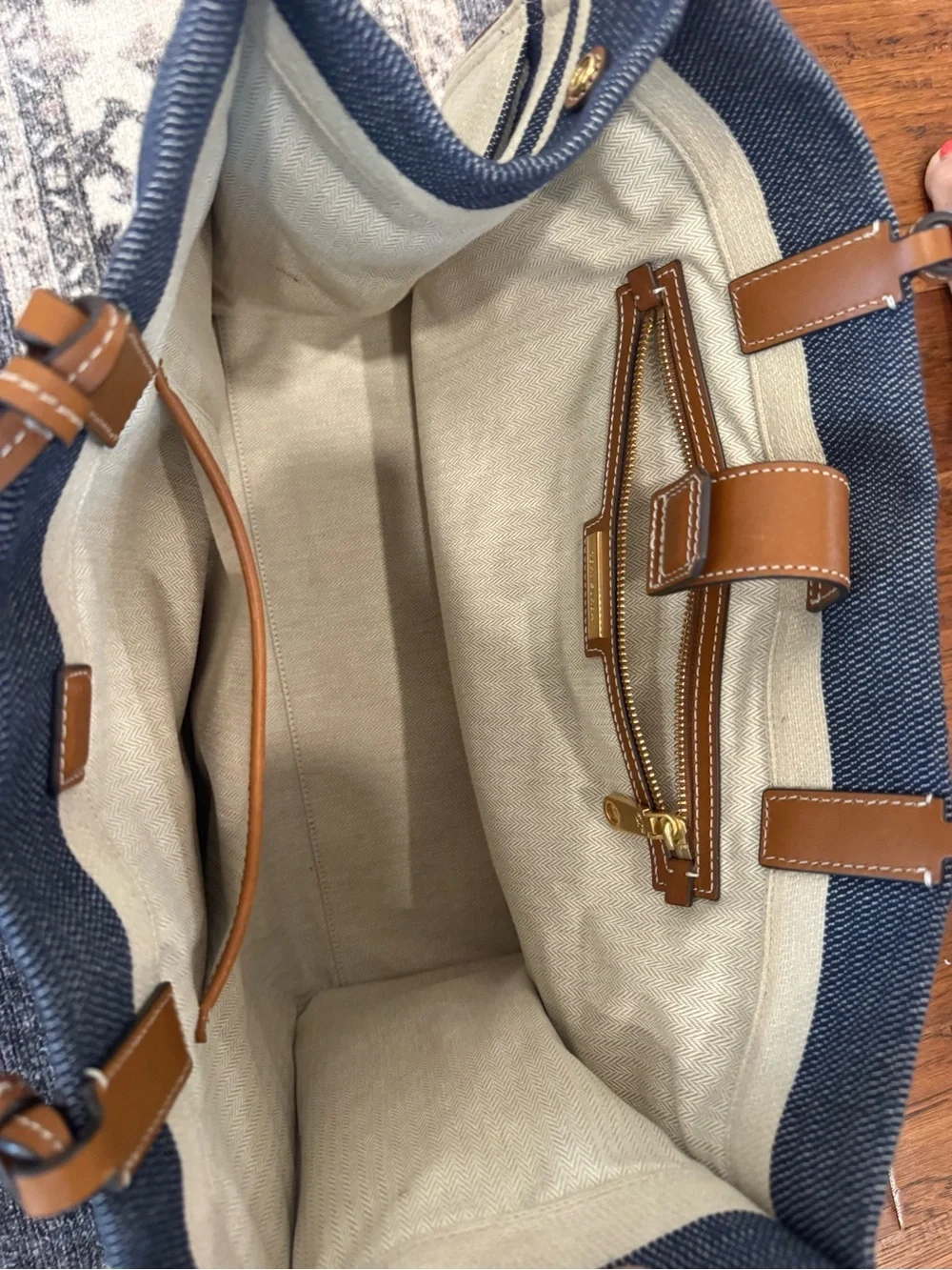 Tory Burch Ella Jacquard Stripe Tote l